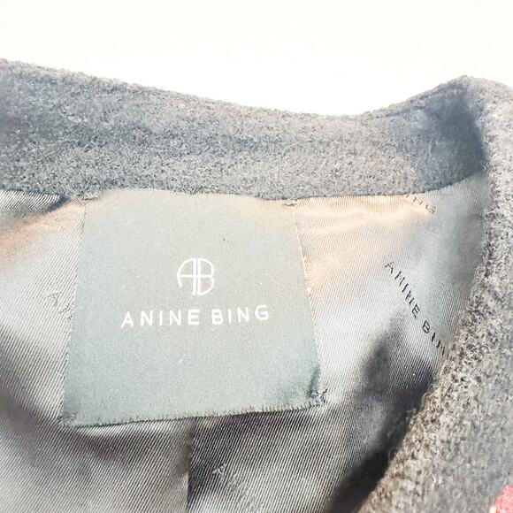 Anine Bing Lydia Checked woolblend Bouclétweed jacket Blazer Size Small Portugal - Picture 4 of 8